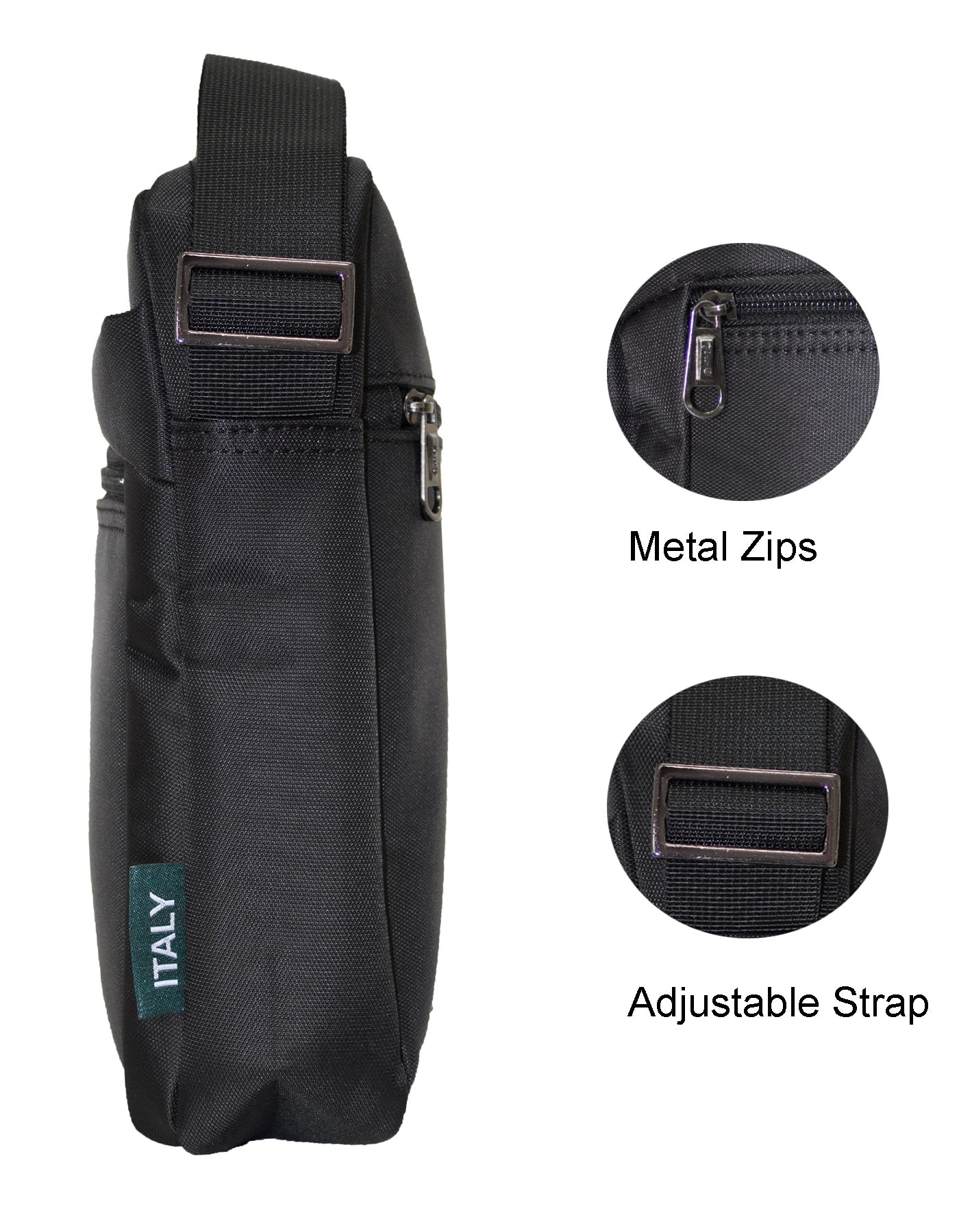 Fino HY-1280 Water-Resistant Unisex Nylon Shoulder/ Crossbody Bag