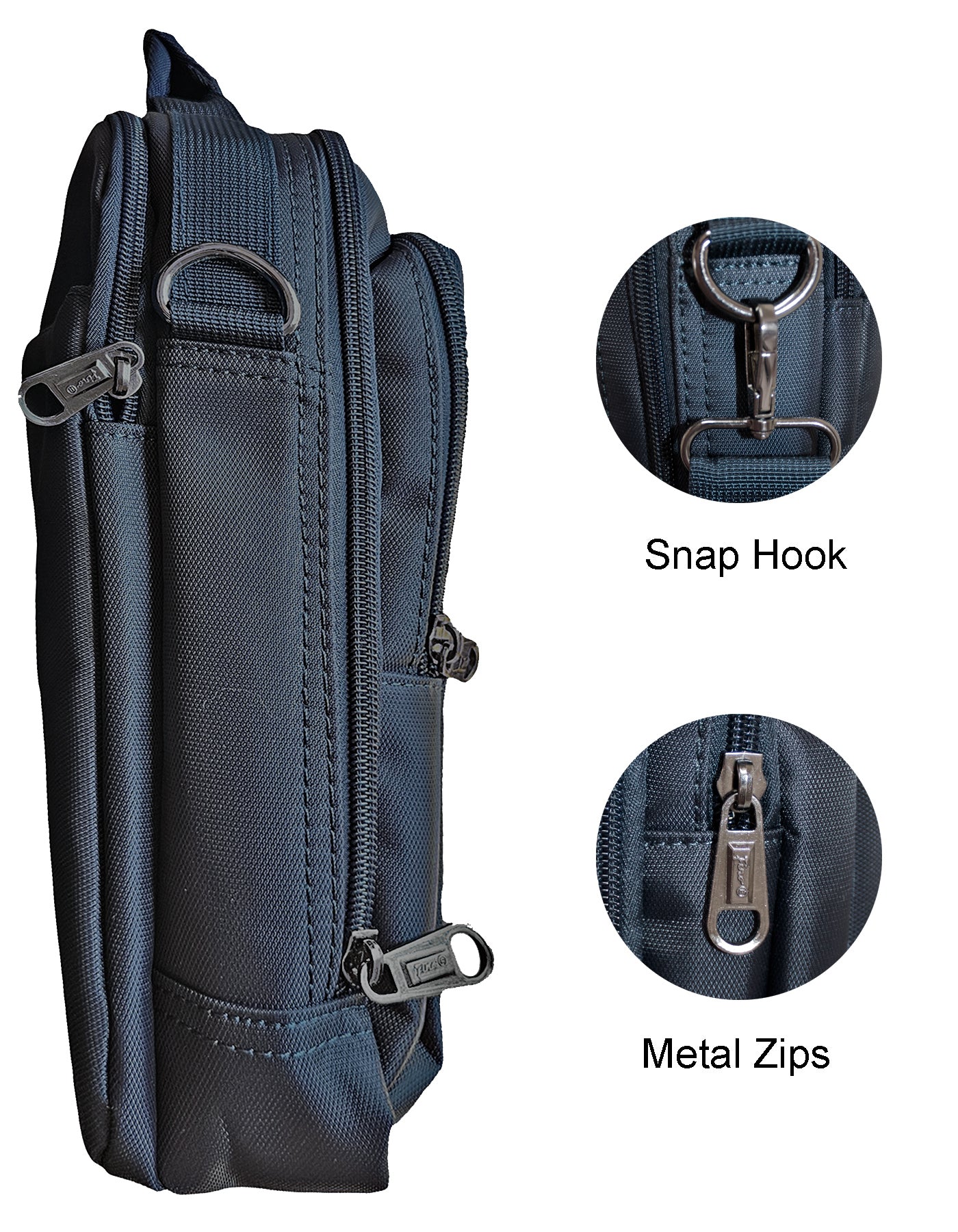 Fino HY-1305 Unisex Nylon Water-Resistant Shoulder/ Crossbody Bag