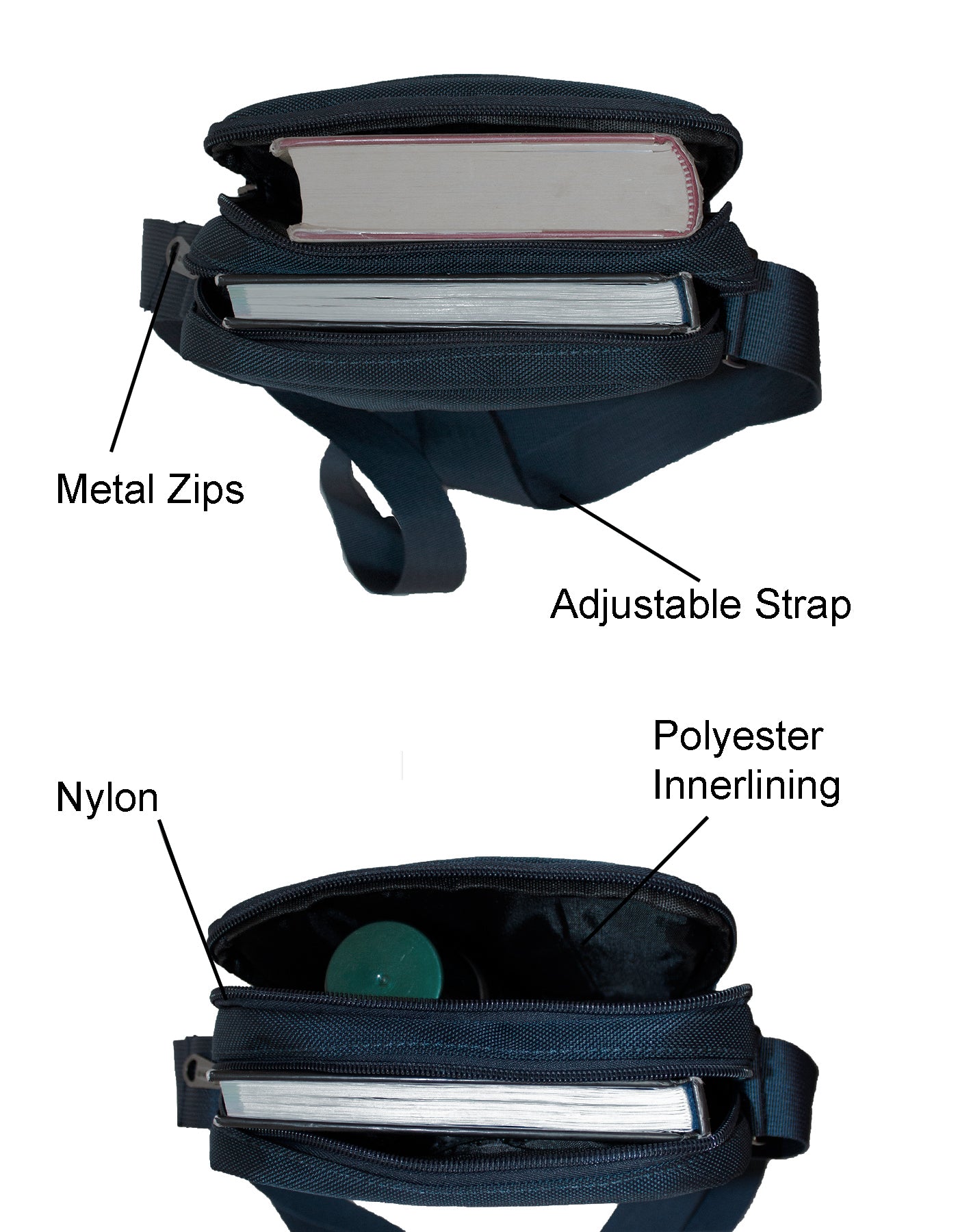 Fino HY-230805 Unisex Nylon Shoulder/ Crossbody Water-Resistant Bag