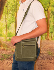 Fino HY-3348 Unisex Canvas Compact Travel Sling Bag