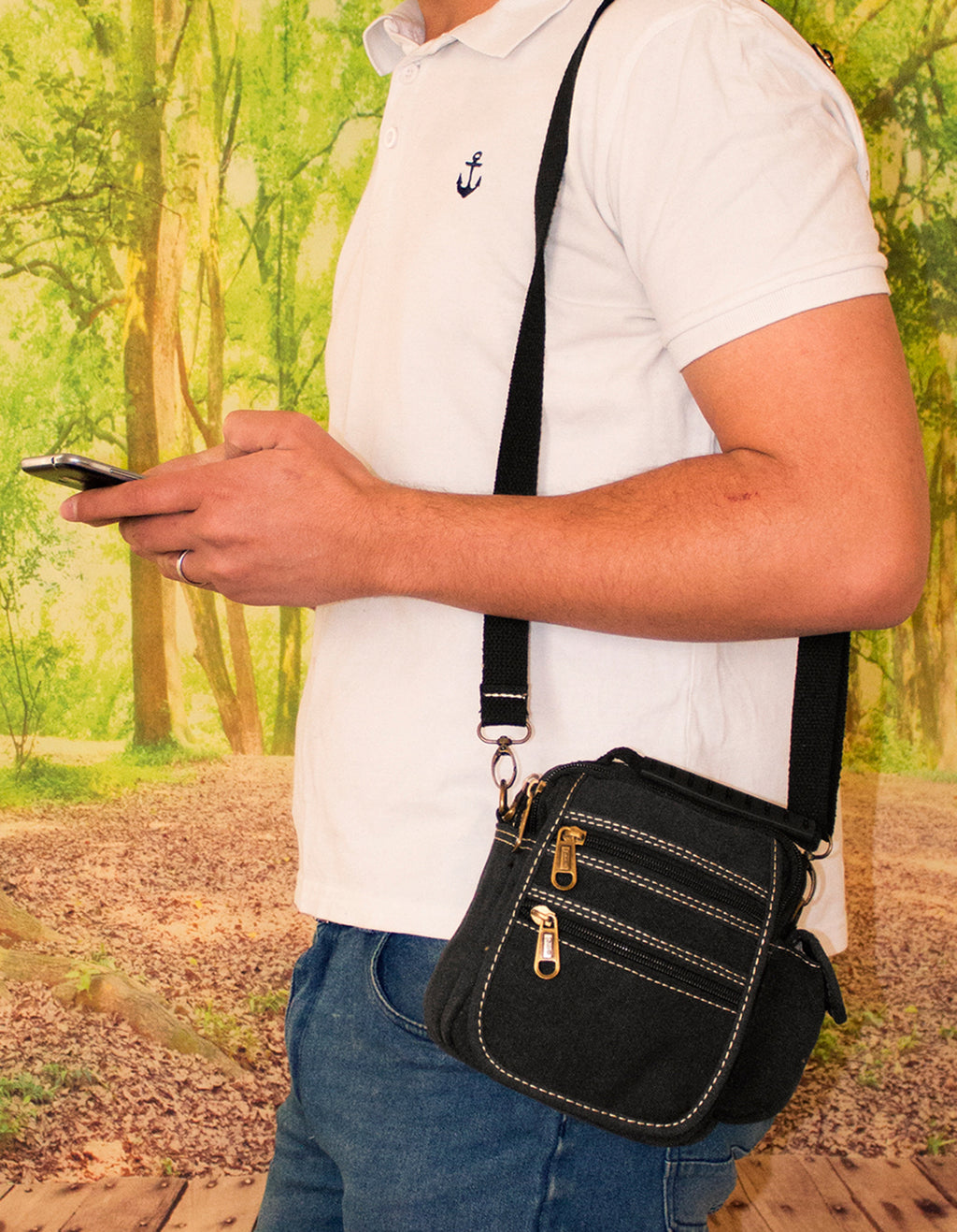 Fino Hy-3524 Unisex Canvas Shoulder Bags Travel Bag Crossbody Bag