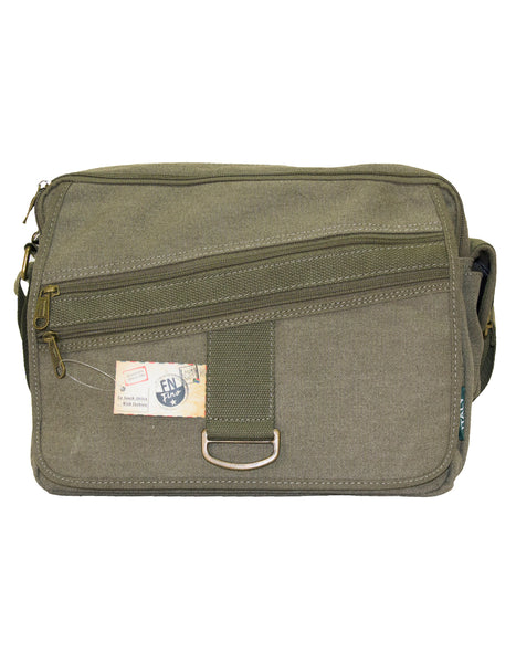 Fino HY-3544 Unisex Vintage Cotton Canvas Crossbody Messenger Bag