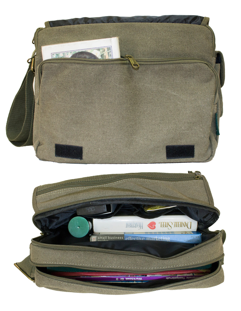 Fino HY-3544 Unisex Vintage Cotton Canvas Crossbody Messenger Bag