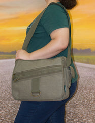 Fino HY-3544 Unisex Vintage Cotton Canvas Crossbody Messenger Bag