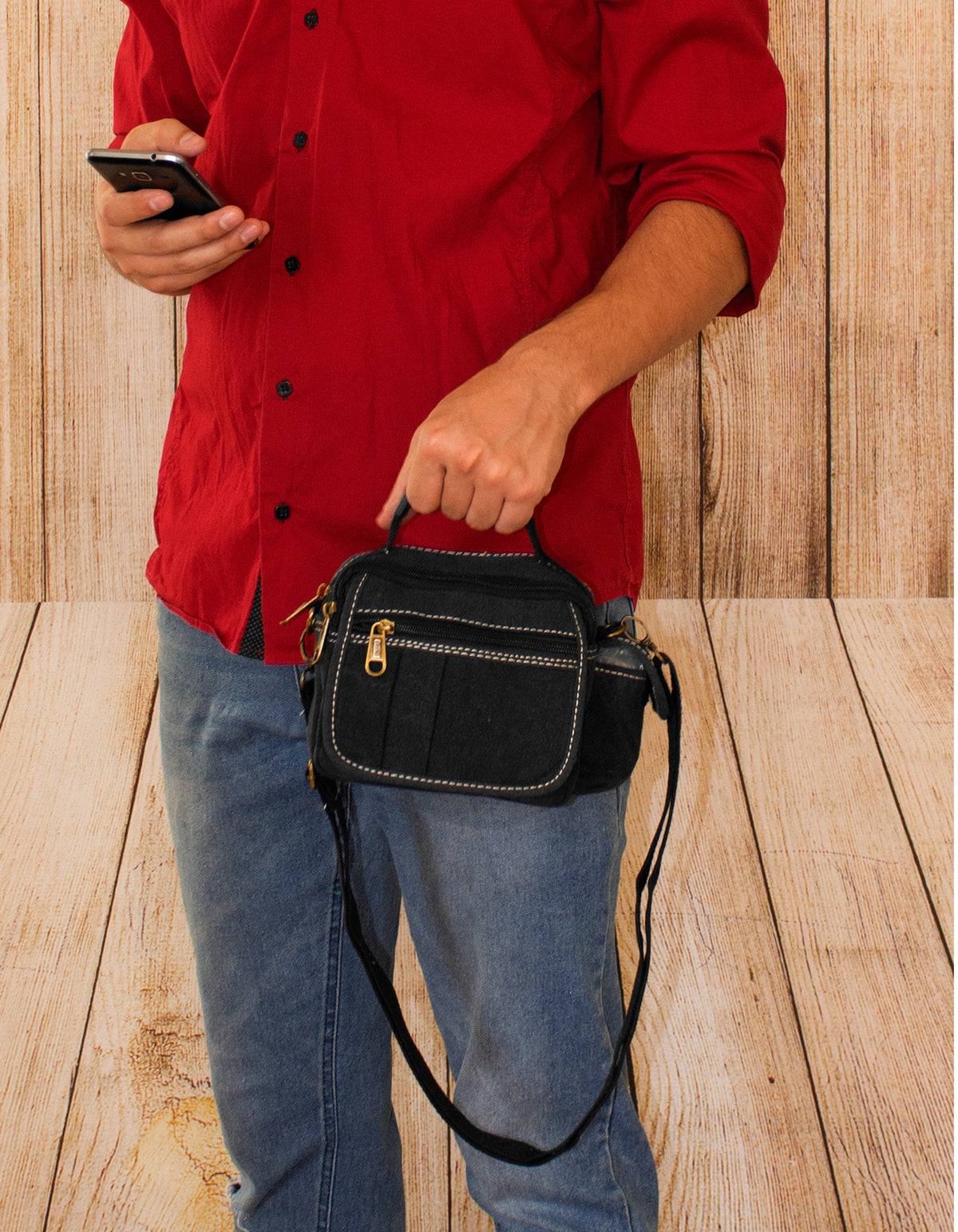 Fino HY-3640 Unisex Canvas Travel Shoulder Sling Bag