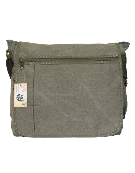 Fino HY-8815 Unisex Vintage Canvas 14" Laptop Messenger Crossbody Bag