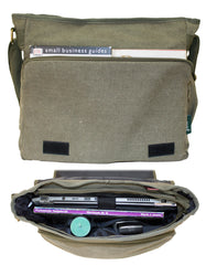 Fino HY-8815 Unisex Vintage Canvas 14" Laptop Messenger Crossbody Bag