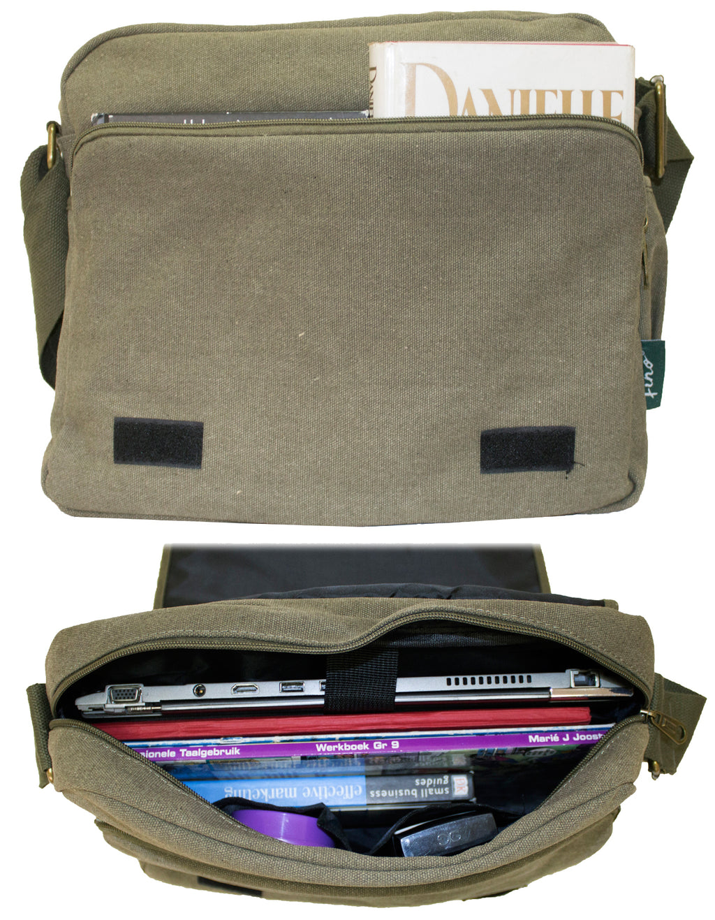 Fino HY-8818 Unisex 14" Laptop Canvas Messenger Crossbody Bag