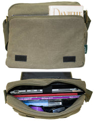 Fino HY-8818 Unisex 14" Laptop Canvas Messenger Crossbody Bag