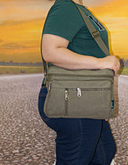 Fino HY-C238 Unisex Canvas Vintage Messenger Crossbody Bag