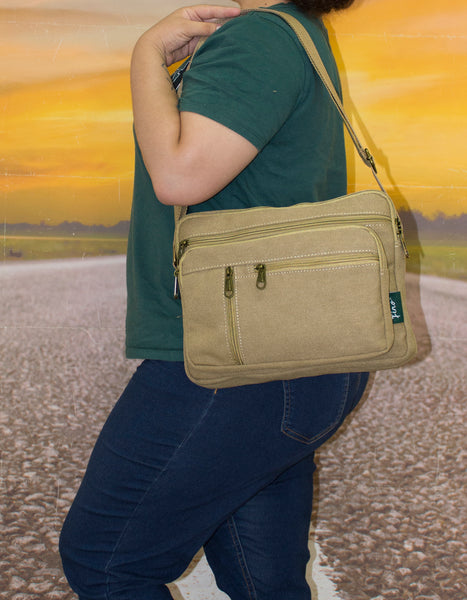 Fino HY-C238 Unisex Canvas Vintage Messenger Crossbody Bag
