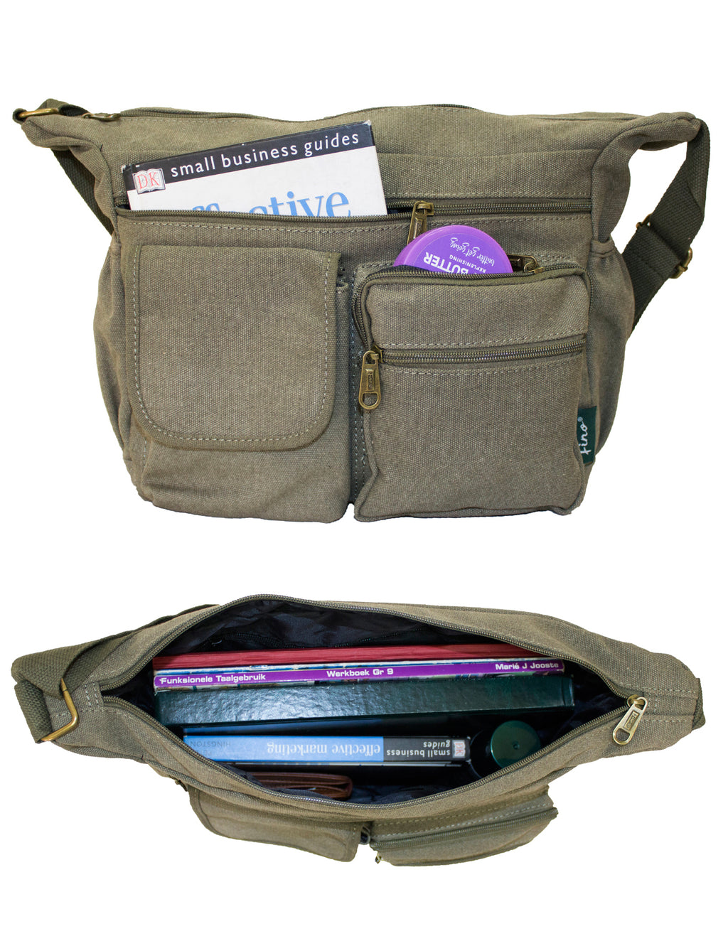Fino HY-C239 Cotton Canvas Unisex Messenger Crossbody Bag