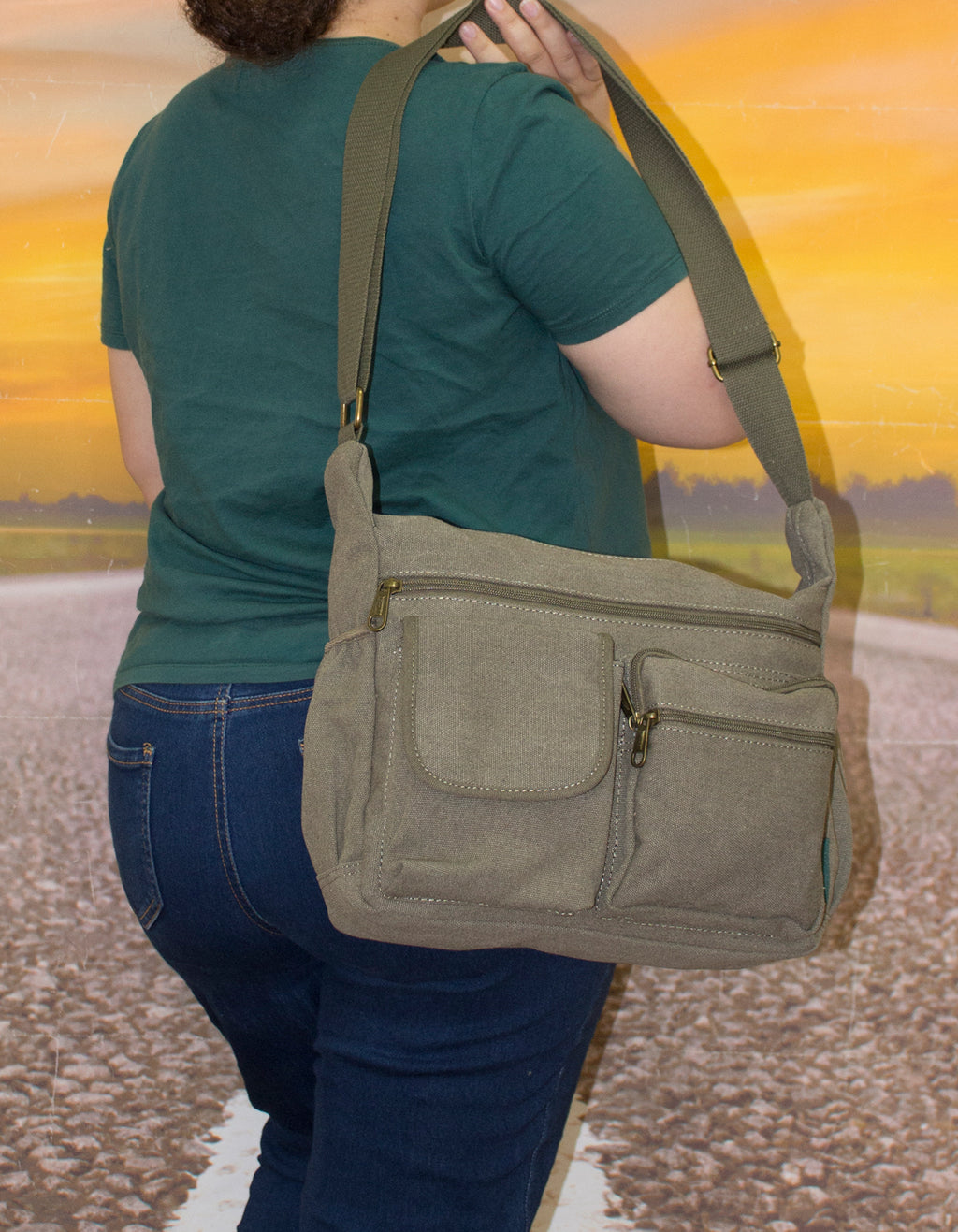 Fino HY-C239 Cotton Canvas Unisex Messenger Crossbody Bag