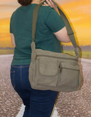 Fino HY-C239 Cotton Canvas Unisex Messenger Crossbody Bag
