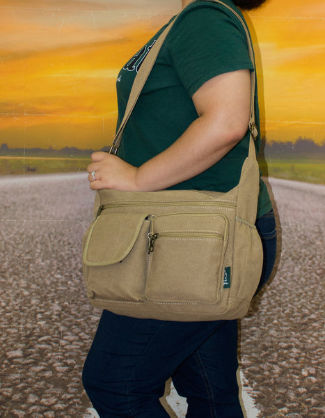 Fino HY-C239 Cotton Canvas Unisex Messenger Crossbody Bag