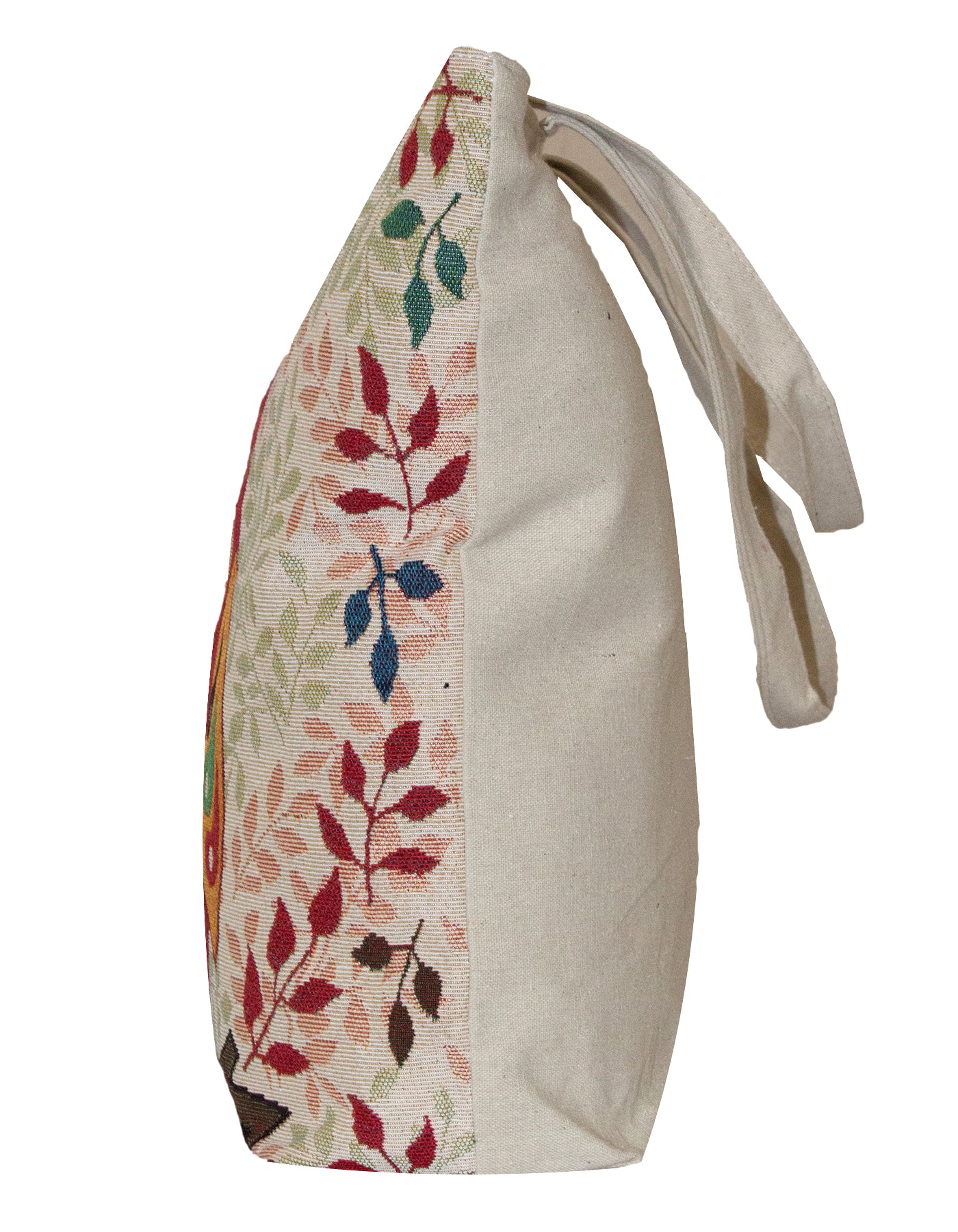 Fino JH-70213 Maxi Canvas Tote Bag with Owl Print Design - Beige