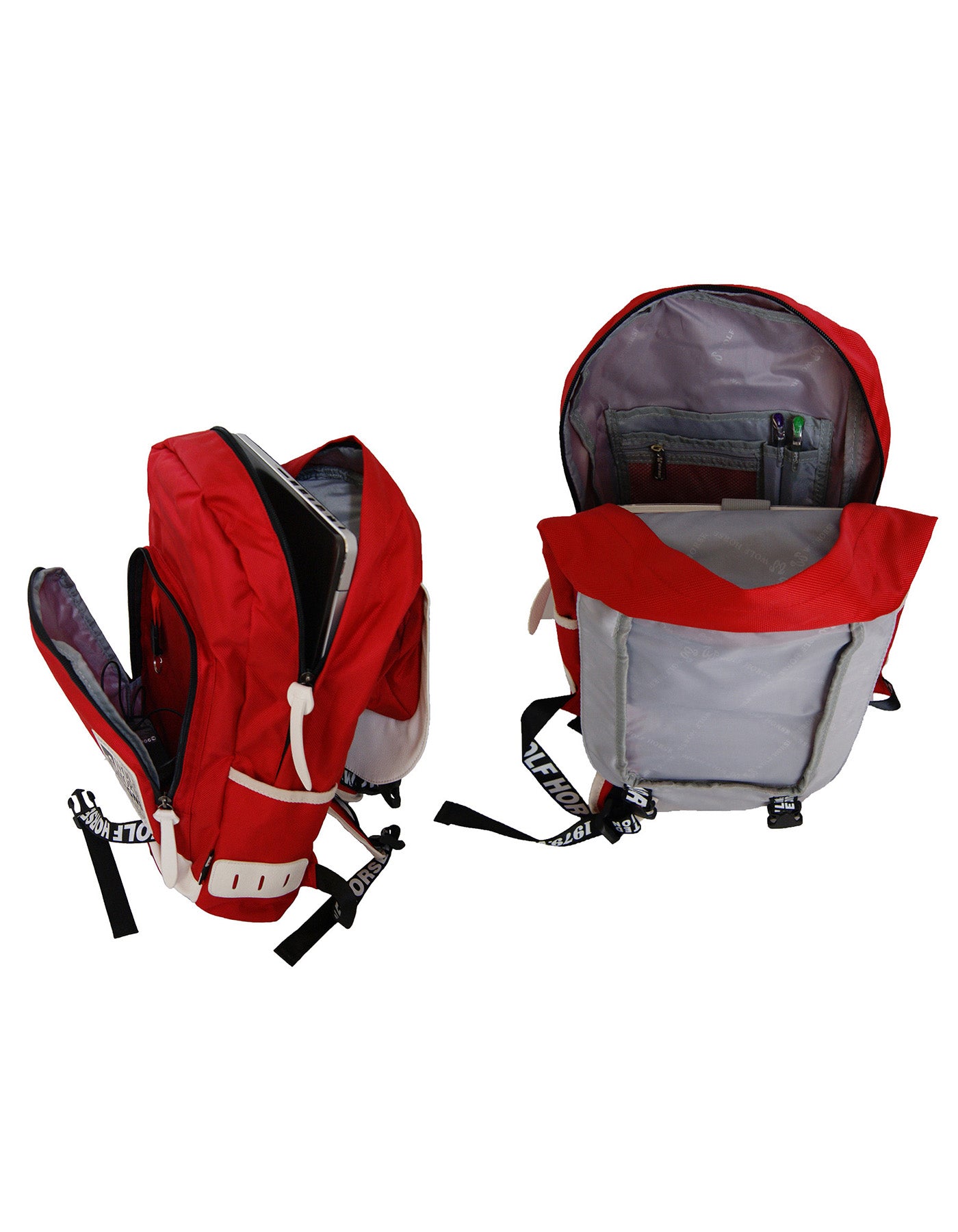 Fino K20 Unisex 22L Wolf Horse 15 inch Laptop Backpack