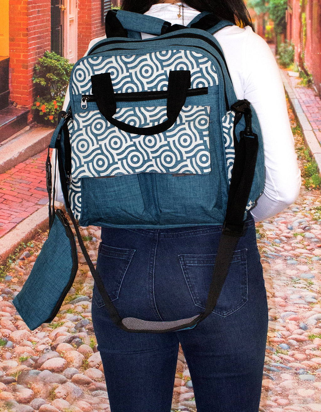 Fino KY010 Polyester Multi-Functional Diaper Backpack with Changing Pad