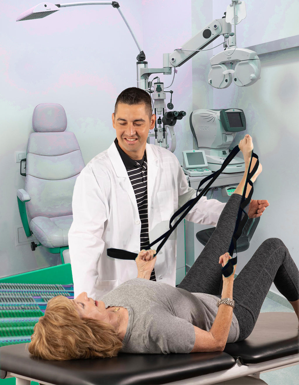 Tumaz Care 8 Loop Non-Elastic Yoga Strap for Stretch Therapy & Flexibility