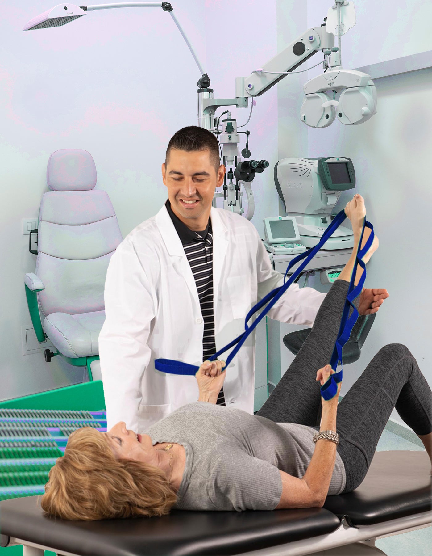 Tumaz Care 8 Loop Non-Elastic Yoga Strap for Stretch Therapy & Flexibility