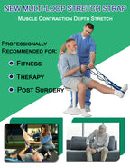 Tumaz Care 8 Loop Non-Elastic Yoga Strap for Stretch Therapy & Flexibility