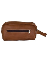 Luvsa LS-AR304 Full Grain Genuine Leather Men's Toiletry Bag