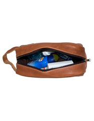 Luvsa LS-AR304 Full Grain Genuine Leather Men's Toiletry Bag