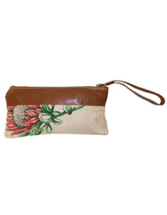 Luvsa LS-BS2210 Cotton Printed fabric & Genuine Leather Cosmetic / Bag