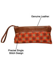 Luvsa LS-BS2210 Cotton Printed fabric & Genuine Leather Cosmetic / Bag