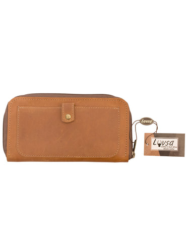 Luvsa LS-FA2401 Full Grain Diesel Leather Travel/ Phone/ Card Holder Wallet