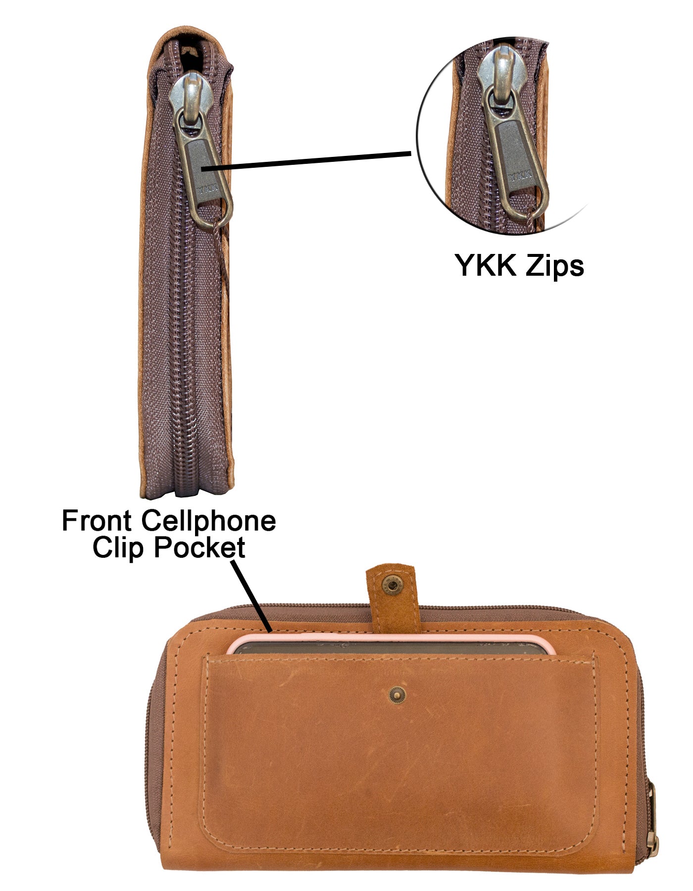 Luvsa LS-FA2401 Full Grain Diesel Leather Travel/ Phone/ Card Holder Wallet