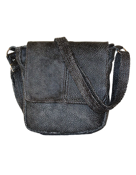 Luvsa LS-GB502B Genuine Leather Small Women's Sling Bag - Grey