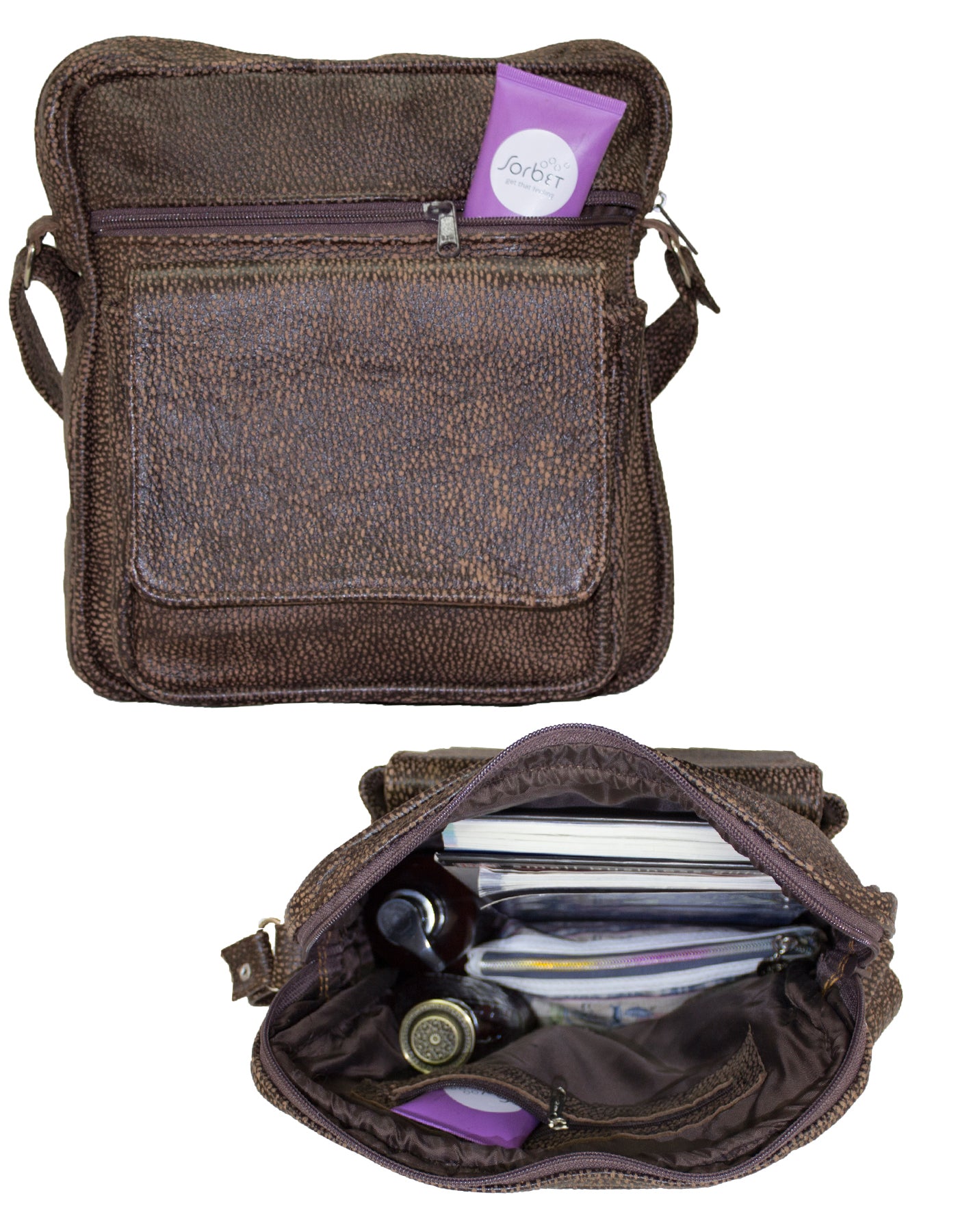 Luvsa LS-GB515 Genuine Leather Women s Sling Bag-Coffee