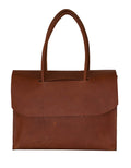 Luvsa LS-HO401 Full Grain Genuine Leather Women's Business Bag Genuine Leather Suede Interior
