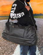 Luvsa LS-SEN11 Vintage Full Grain Genuine Leather 48L Travel Duffel Bag