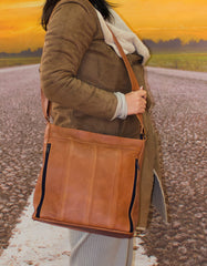 LSTJ105 Stunning Women's Genuine Leather Tote Handbag-Tan