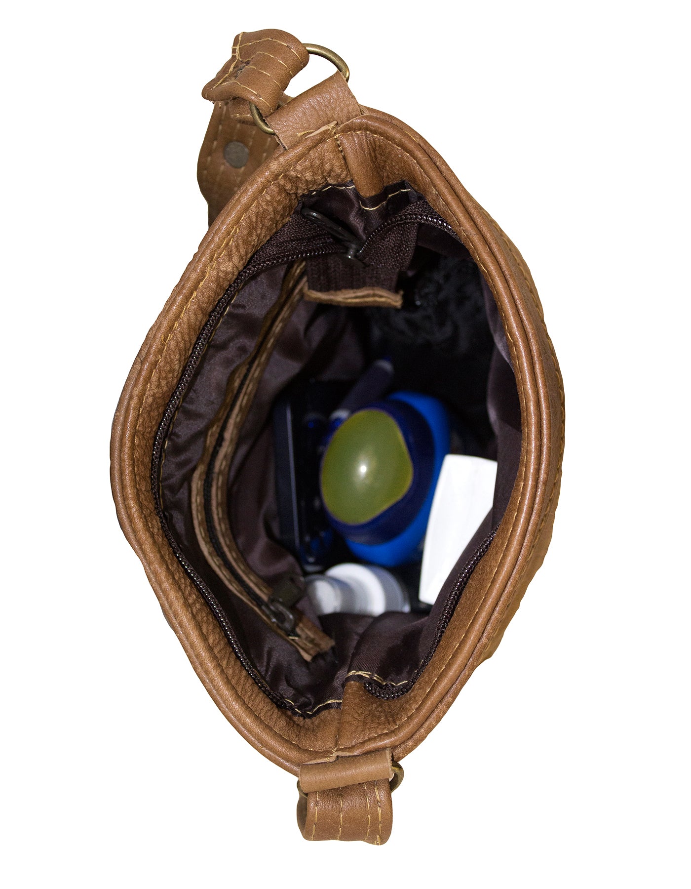 Luvsa LS-TJ119 Full Grain Genuine Leather Everyday Sling Bag