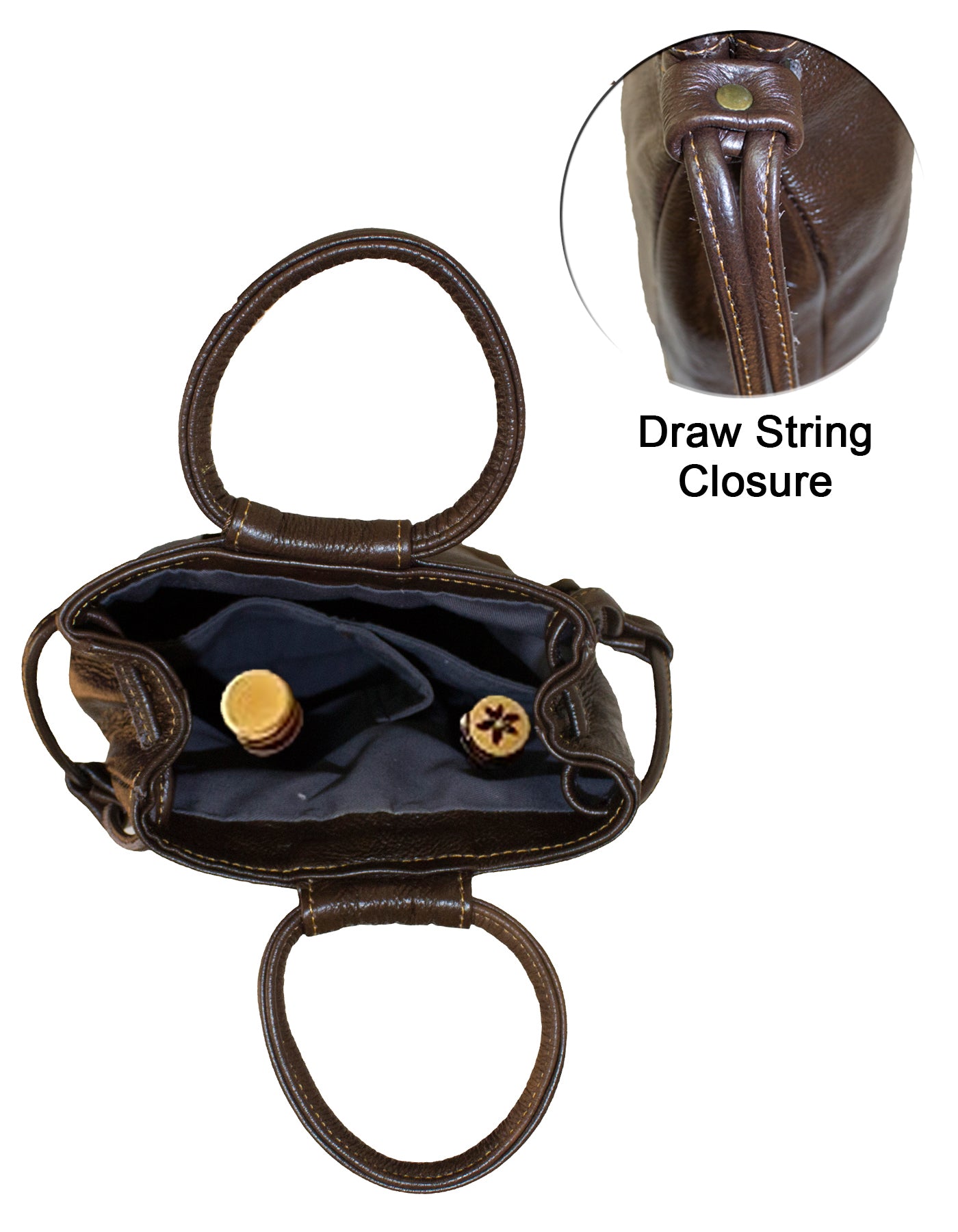 Luvsa LS-TJ122 Full Grain Genuine Leather Wine Holder