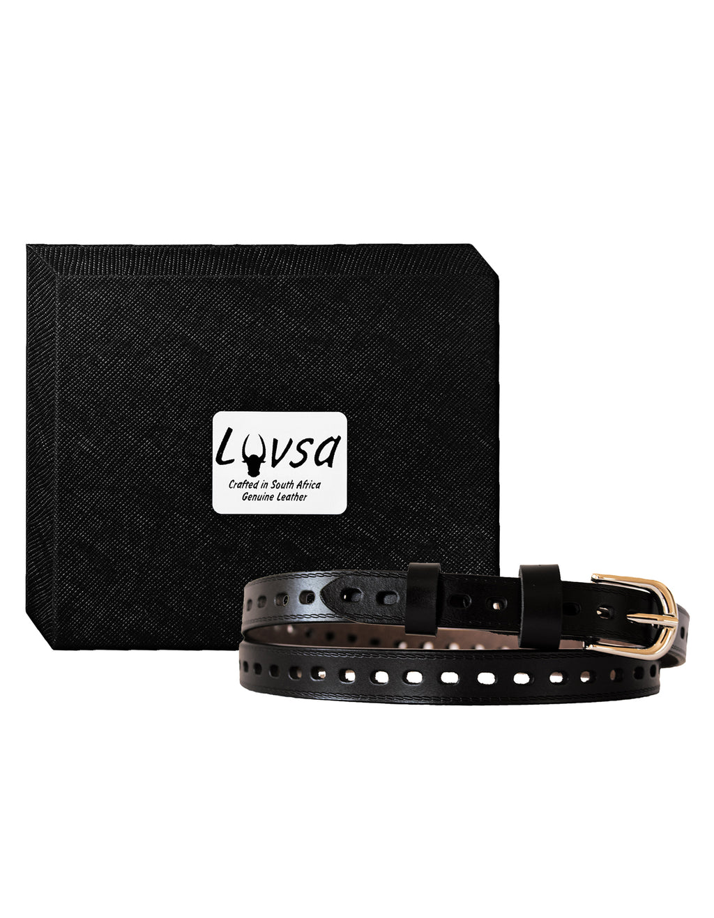 Luvsa LS2022A Women’s Genuine Leather Belt One Size/ Silver Tone Buckle with Box