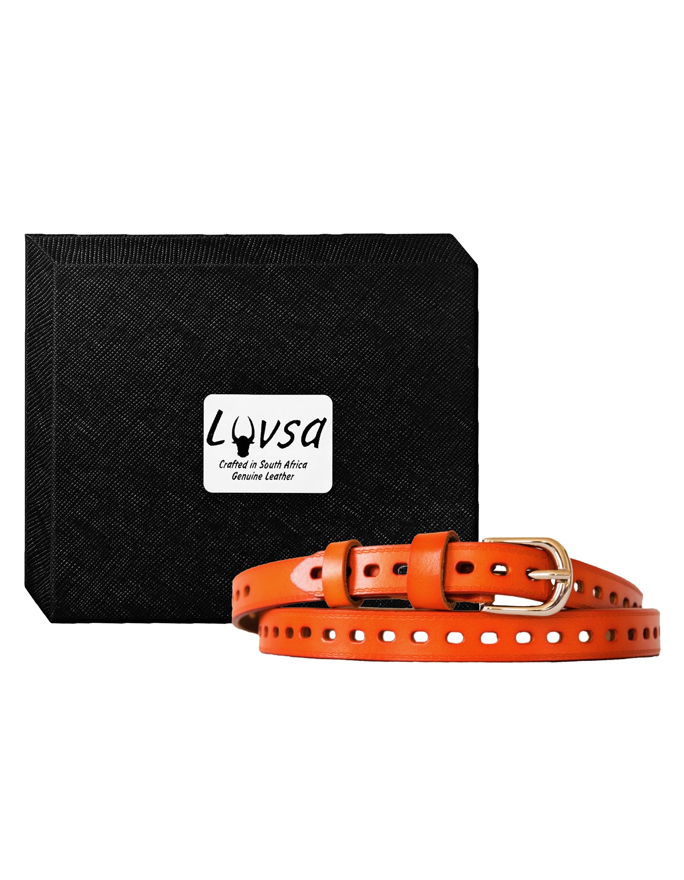Luvsa LS2022A Women’s Genuine Leather Belt One Size/ Silver Tone Buckle with Box
