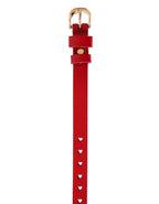 Luvsa LS2022B Women’s Genuine Leather Belt with Heart Design  One Size/ Silver Tone Buckle with Box