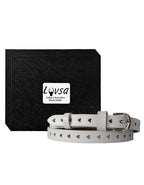 Luvsa LS2022B Women’s Genuine Leather Belt with Heart Design  One Size/ Silver Tone Buckle with Box