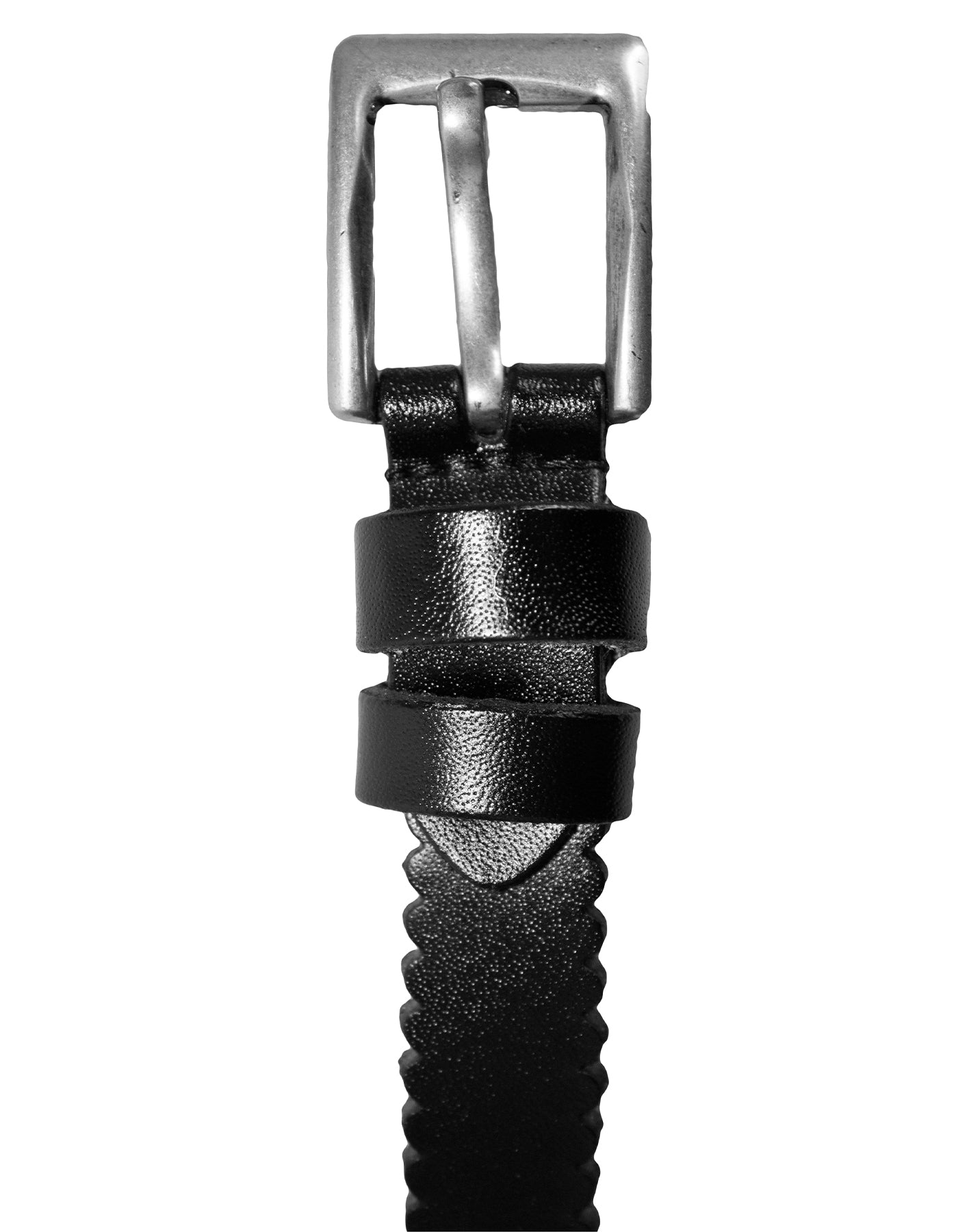 Luvsa LS2022F Women’s Genuine Leather Belt  One Size/ Silver Tone Buckle with Box