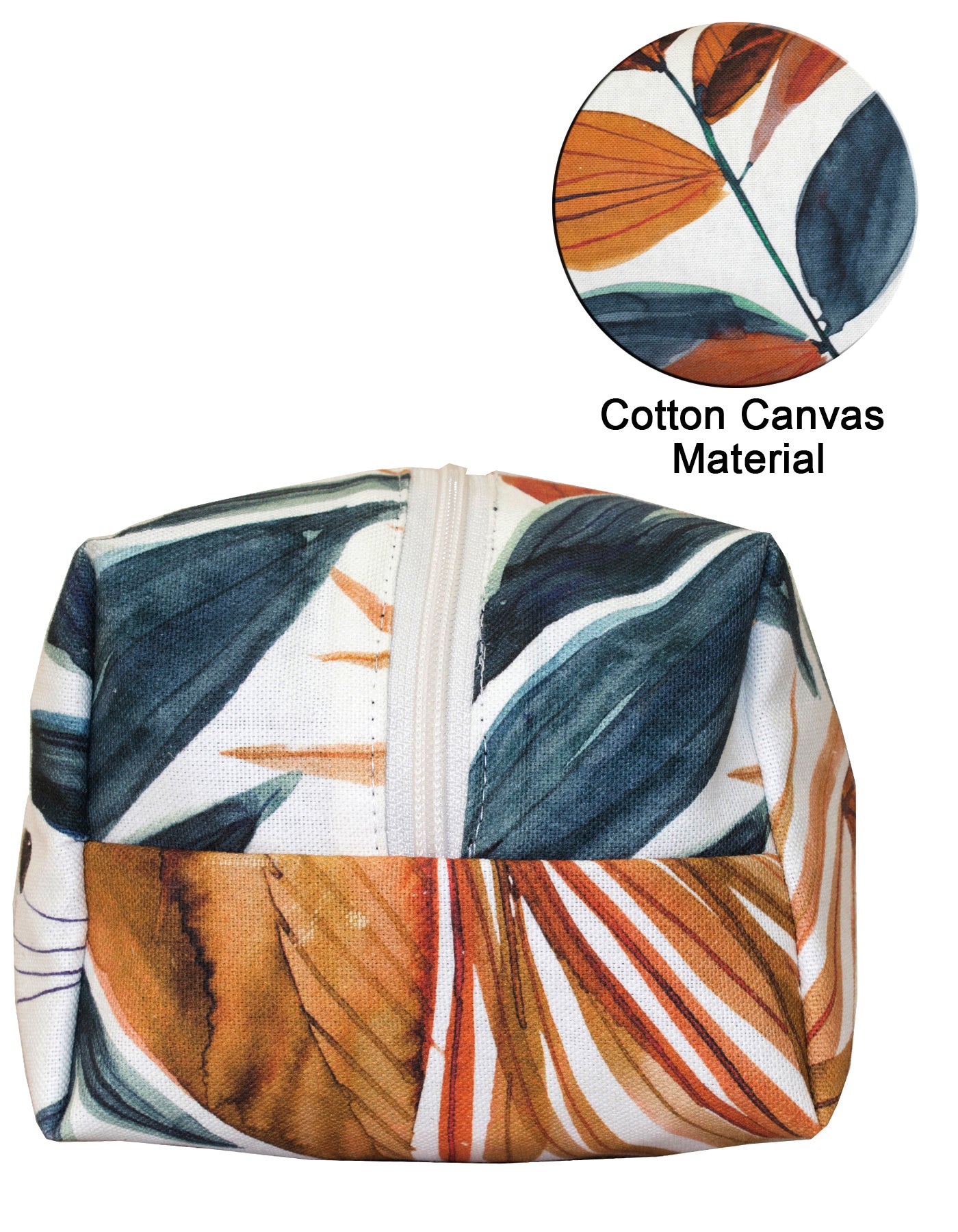 Luvsa LSHJT903C Polycotton Women's Toiletry Bag & Genuine Leather Handle