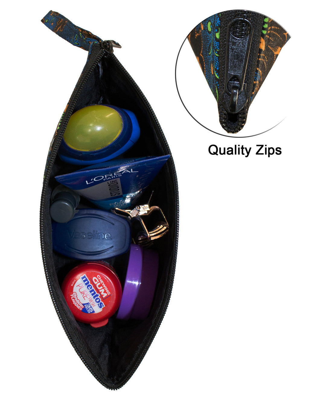 Luvsa LSIOM703 ShweShwe 100% Cotton Unisex Toiletry Bag with Hand Strap