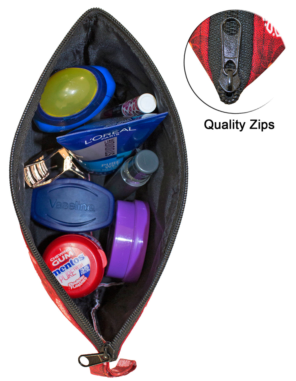 Luvsa LSIOM703 ShweShwe 100% Cotton Unisex Toiletry Bag with Hand Strap