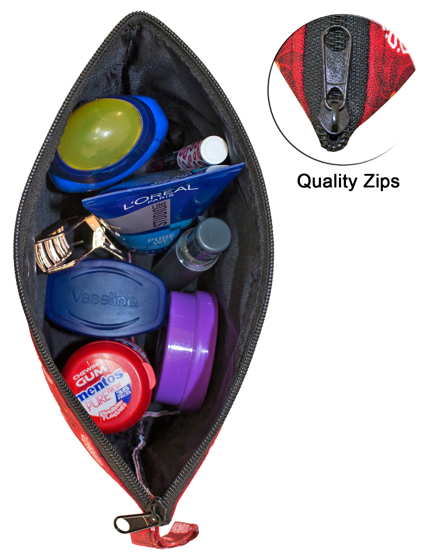 Luvsa LSIOM703 ShweShwe 100% Cotton Unisex Toiletry Bag with Hand Strap