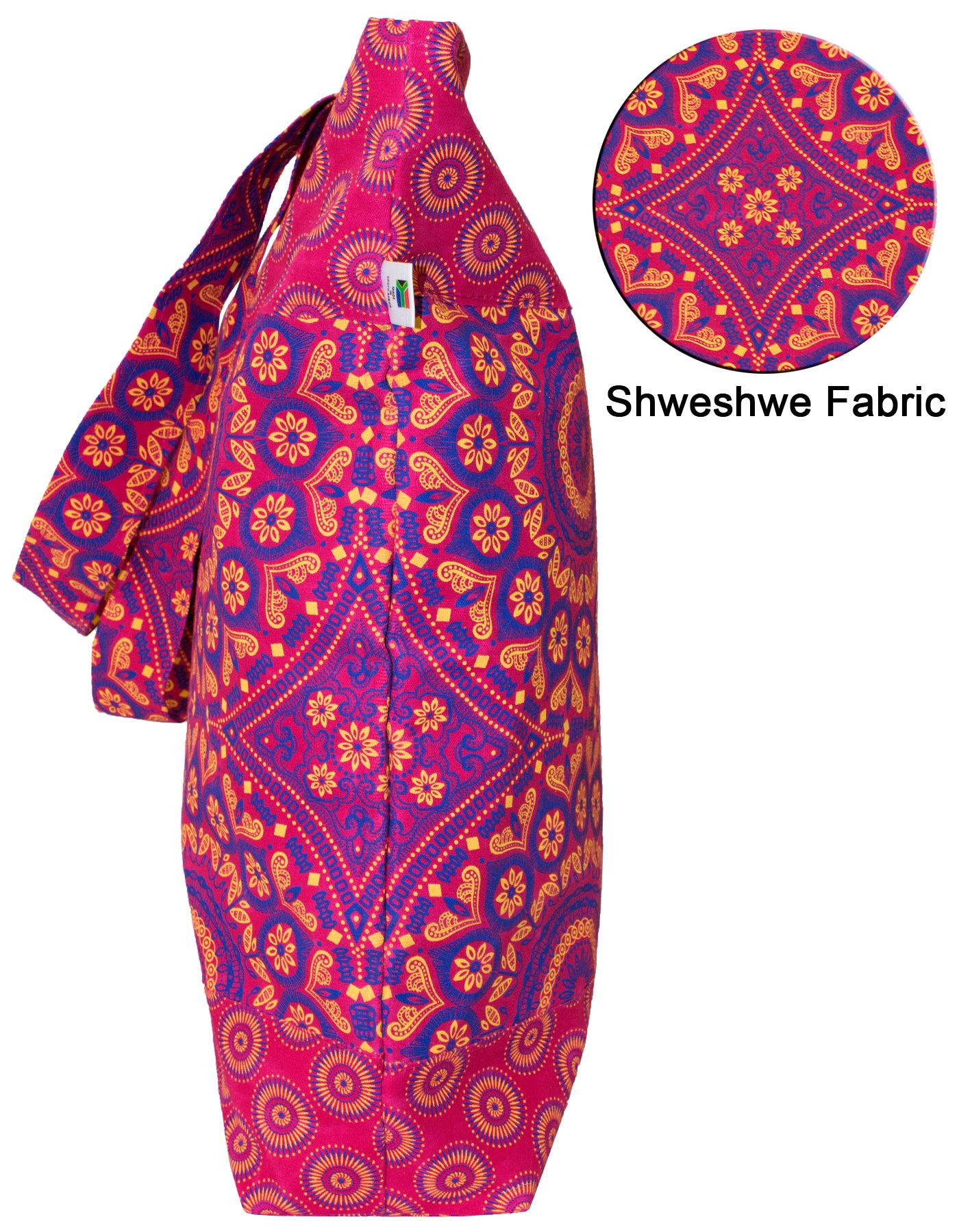 Luvsa LSIOM704 ShweShwe 100% Cotton Women's Shoulder Shopping Bag