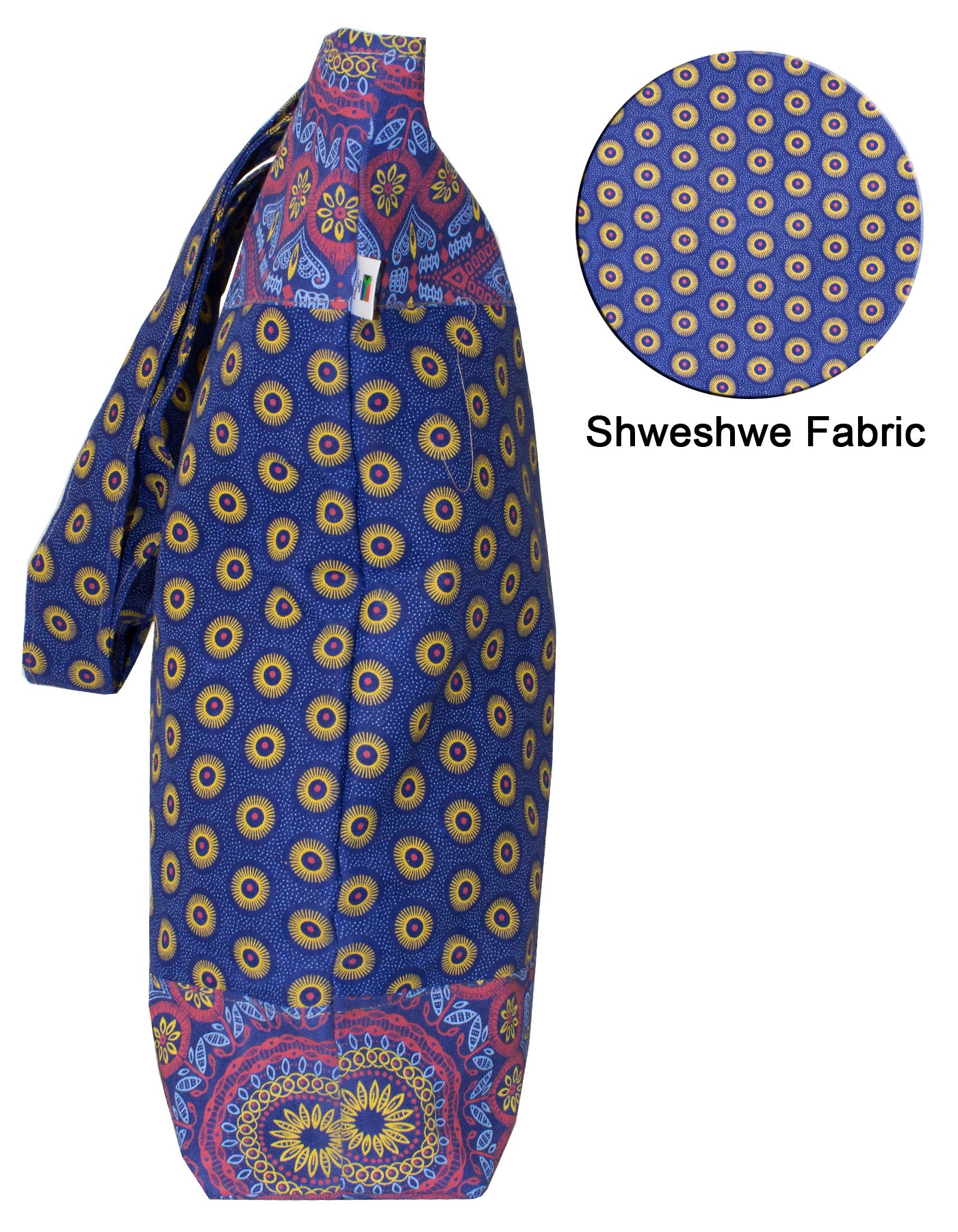 Luvsa LSIOM704 ShweShwe 100% Cotton Women's Shoulder Shopping Bag