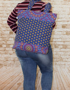 Luvsa LSIOM704 ShweShwe 100% Cotton Women's Shoulder Shopping Bag